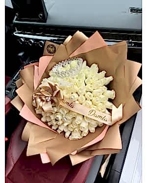 101 Adet Beyaz Ekvator Gül